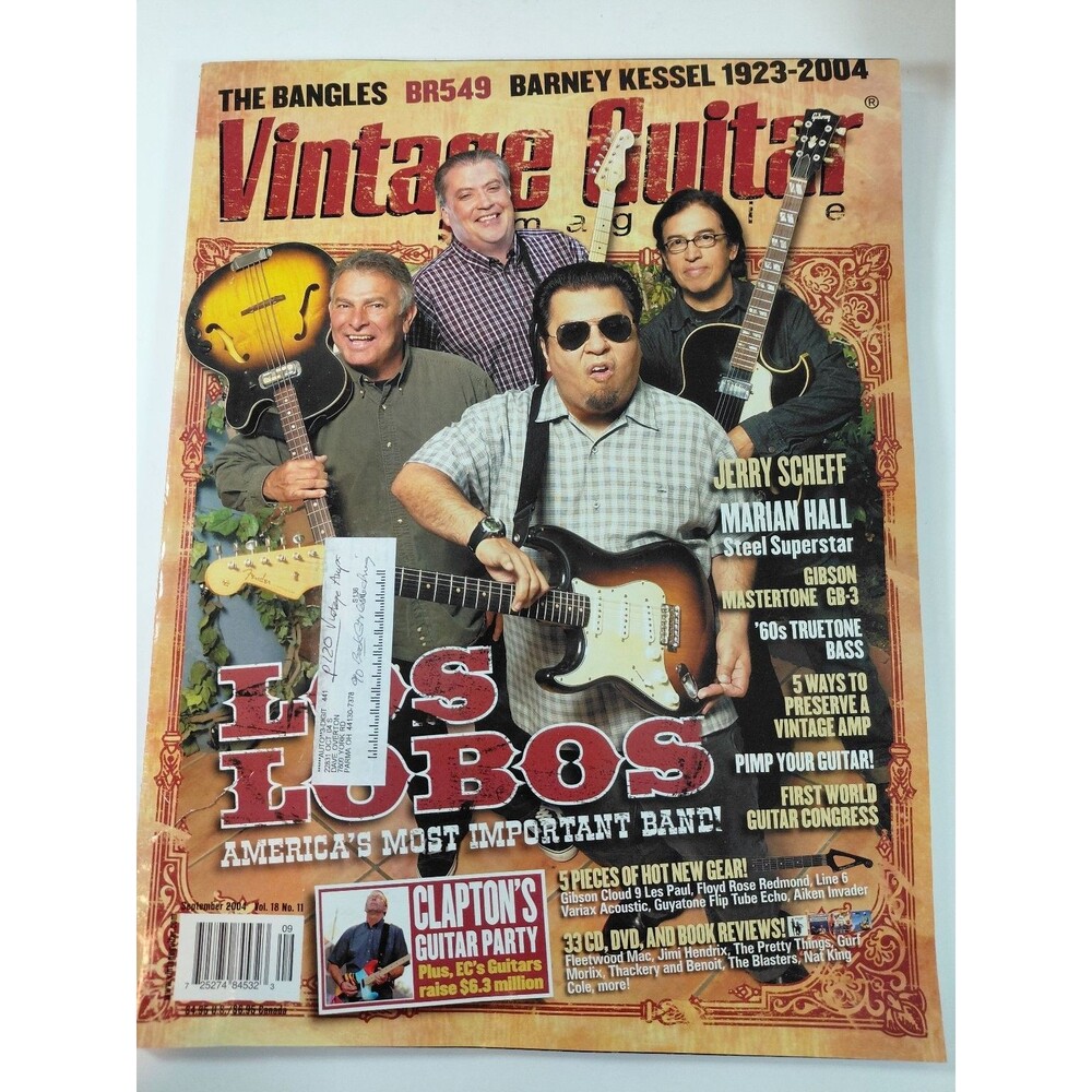 Vintage Guitar Magazine September 2004 Los Lobos Vol.18 No.11